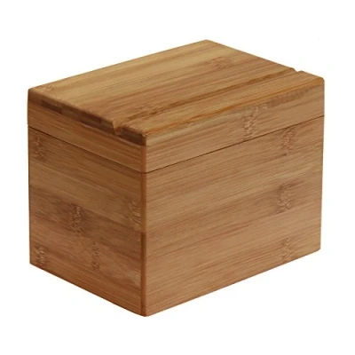 Obrázek oceanstar Bambus Rezeptbox mit Trennwand, naturfarben, 17,3 cm B x 12,4 T 13 H