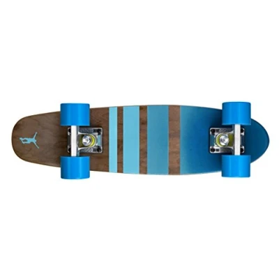 Obrázek Ridge Unisex dospělé Cruiser Maple Dřevo Mini Number Three Skateboard, modrá, 56 cm