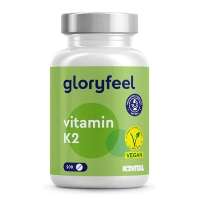Obrázek Vitamin K2 MK 7 200µg 200 veganských tablet Premium K2VITAL® MK7 Menachinon 99,7+% All Trans laboratorně testováno a vyrobeno v Německu bez přísad
