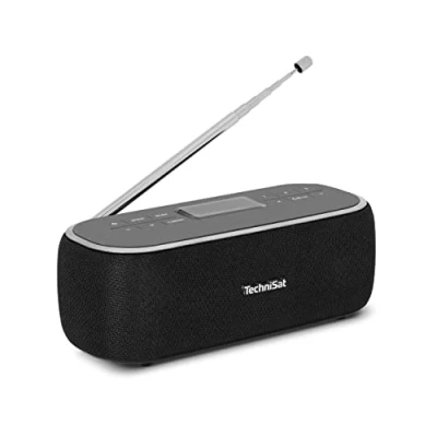 Obrázek TechniSat VIOLA BT 1 přenosný Bluetooth reproduktor s DAB+ digitálním rádiem (UKW, DAB, hodinky, budík, paměť oblíbených položek, LCD, funkce handsfree, AUX in, akumulátor, nabíjecí kabel USB C, 6W)