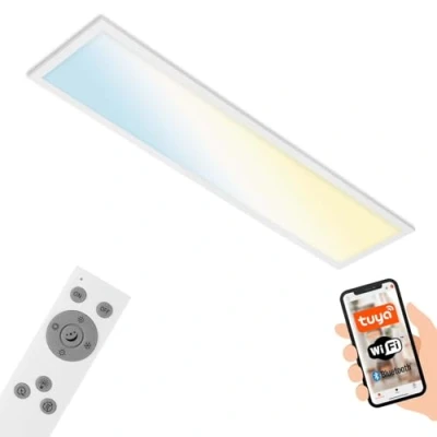 Obrázek BRILONER LED stropní svítidlo funguje s hlasovým ovládáním Alexa, nastavitelná od teplé bílé po studenou bílou, lampa, svítidlo, Smart Home lampa do obývacího pokoje, 100 x 25 6,6