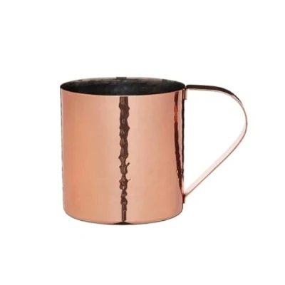 Obrázek BarCraft velký nerezový Moscow Mule hrnek, tepaný měděný povrch, hnědý