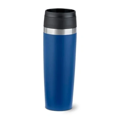 Obrázek EMSA N2023650 Travel Mug Classic 0,5 litru, nový komfortní šroubovací uzávěr, práškové lakování, nerezová ocel, 6 hodin horká a 12 h studená, 100% těsná, 360 otvor na pití, ušlechtilá tmavě