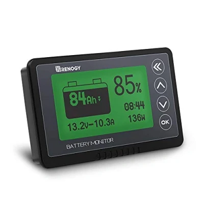 Obrázek Renogy Strážce baterie 500 A 12 V/24 V/36/48 V, vysoce přesný monitor s programovatelným alarmem pro vysoké/nízké napětí, kompatibilní LiFPO4, AGM, zapečetěné, gelem, mokrými bateriemi
