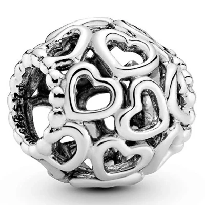 Obrázek Pandora Moments All Over Heart Charm Sterling Silver 790964