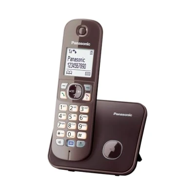 Obrázek Panasonic KX TG6811GA DECT bezdrátový telefon (málo zářivý, Ecomodus GAP telefon, bez záznamu hovorů, pevná linka, zámek hovoru) mocca hnědý