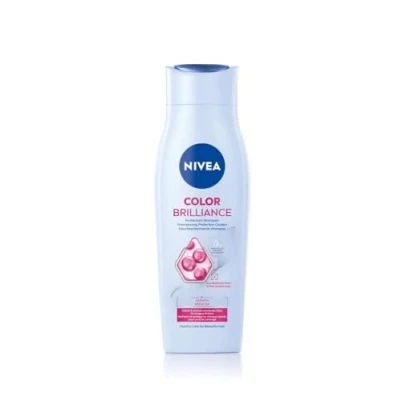 Obrázek NIVEA Color Brilliance šampon, keratin šampon s výtažkem z bobulí Acai pro barvené vlasy, na vlasy delší ochranu barev a přirozený lesk (250 ml)