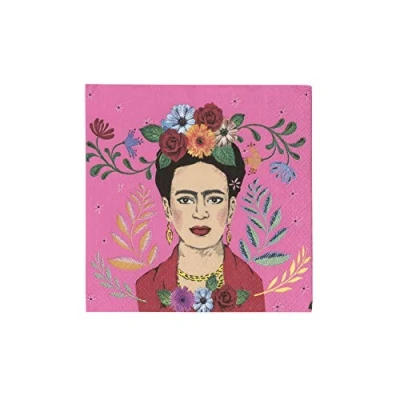 Obrázek 20 Frida Kahlo Papierservietten von Talking Tables. Servietten Blumenmotiv. Servietten. Mehrfabig. Frauen die inspirieren.