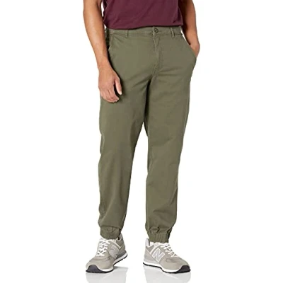 Obrázek Amazon Essentials Herren Chino Jogginghose Mit Geradem Schnitt, Olivgrün, XXL