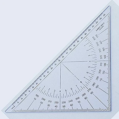 Obrázek Linex 2800MH námořní úhloměr, navigační trojúhelník, 28 cm, délková stupnice 240 mm, transparentní