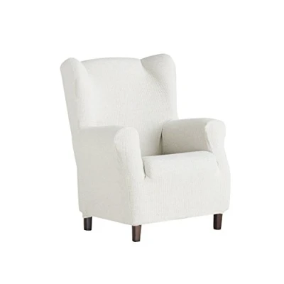 Obrázek Eysa Dorian elastisch Sofa überwurf ohrensessel, Chenille, 00 Ecru, 37 x 9 29 cm