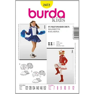 Obrázek Střihová předloha Burda 2472 Funke Mariechen vel. 122 152