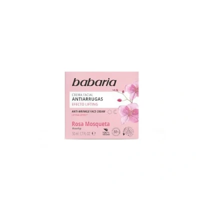 Obrázek Babaria Krém na obličej Crema, Efecto Lifting, con Aceite de Rosa Mosqueta, Hidrata y Previene las Arrugas, Vegano 50 ml