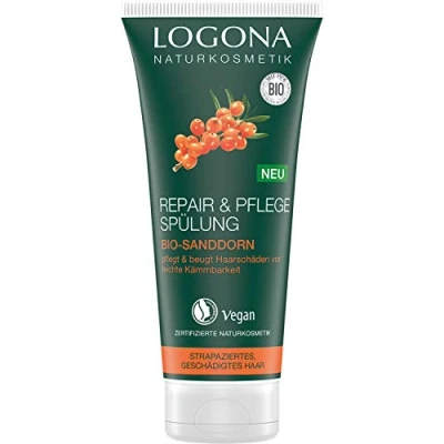 Obrázek LOGONA Naturkosmetik Repair &amp; ošetřující mytí biosanddorn, intesive péče pro suché, poškozené vlasy, reaprované, 200 ml