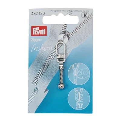 Obrázek Prym zip, kov, stříbro, velikost