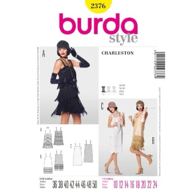 Obrázek Burda střih Charleston šaty? TR?Gerkleid? třásně vel. 36 50