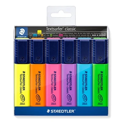 Obrázek STAEDTLER 364 WP6 zvýrazňovač Textsurfer classic, doplňovací, pouzdro s 6 kusy, tříděné