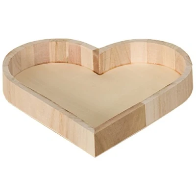 Obrázek Artemio VIPPC Tablett, Herzform, Holz, Beige, 21 x 3,5 22 cm