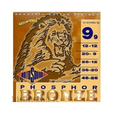Obrázek Rotosound Fosfor bronzové struny pro 12strunné akustické kytary, síla extra světla 10 10, 14 14, 24 8, 30 12, 40 18, 48 28
