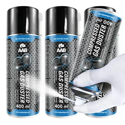 Obrázek AABCOOLING Čistič chladicího spreje, 3 x 400 ml, stlačený vzduch, sprej Icesspray pro rychlé zmrazení, snadné ochlazení mechanických a elektronických dílů, ledový sprej, chladicí chladič, 50 C