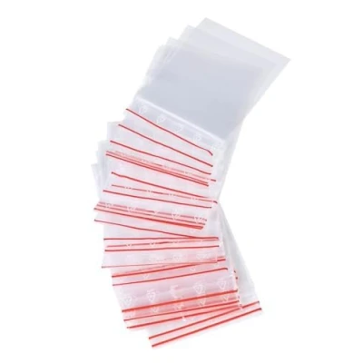 Obrázek Pakico 100 plastových sáčků na zip 6 x 8 cm uzavíratelné sáčky balení zavazadel oblečení suchý plastové obalové