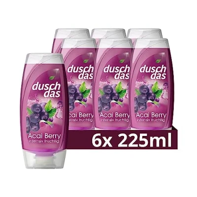 Obrázek Duschdas sprchový gel Acai Berry s recepturou vůně Fresh Energy zajišťuje osvěžující start do dne 6 x 225 ml