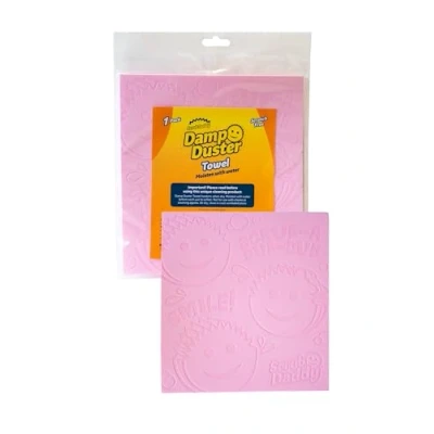 Obrázek Scrub Daddy Houba na prach Damp Duster lze prát s drážkami, čisticí potřeby pro domácnost dřevěné žaluzie, radiátory a zrcadla, odstraňovač pavučin, houbička, antistatické, ručníky x1