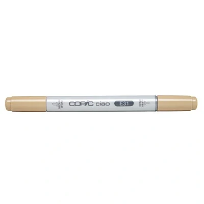 Obrázek COPIC Ciao Marker Typ E 31, Brick béžová, univerzální zvýrazňovač rozložení, se středně širokým a štětcovou špičkou