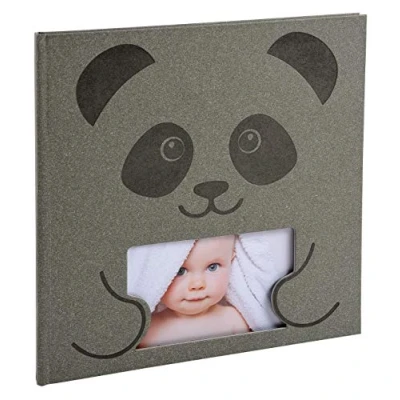 Obrázek Exacompta 14561E Premium Fotoalbum Zephire mit Pandamotiv, 30 Seiten, quadratisch, perfekt für Ihre Baby und Kinderfotos zum selbstgestalten Fotobuch grau