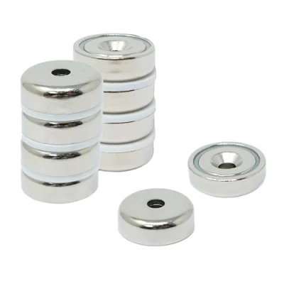 Obrázek N42 Neodym Topf Magnet Für Kunst, Handwerk, Modellherstellung 25mm Durchmesser x 8mm Dick 5mm C/Waschbecken 26kg Zug