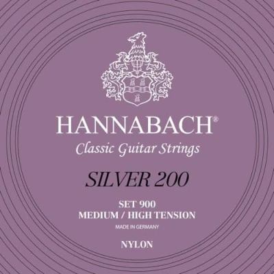 Obrázek Hannabach Struny na klasickou kytaru série 900 Medium High Tension Silver 200 sada 900MHT