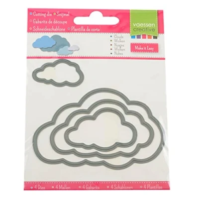 Obrázek Vaessen Creative Stanzschablone, Wolkenform, Metall, Grau, Einheitsgröße
