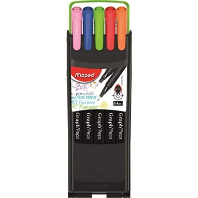 Obrázek Maped 749155 Fineliner Graph&#039;Peps COMPACT, 10er Kunststoff Etui