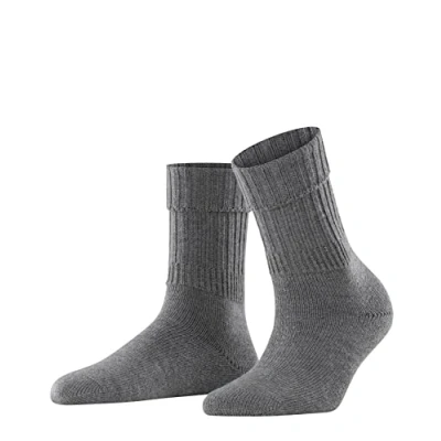 Obrázek FALKE Dámské ponožky Striggings Rib, prodyšné vlněné regulující klima, potlačující zápach, zesílené teplé tlusté náplety k obávání, módní, rustikální, jednobarevné, 1 pár, Šedá (Dark Grey