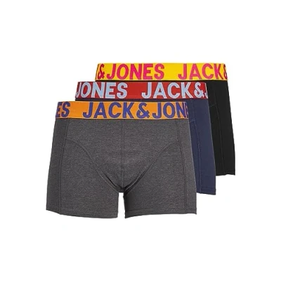 Obrázek JACK &amp; JONES Male Shorts Plus Size 3dílné balení šortky, Vícebarevné (Black/Navy Blazer Black)