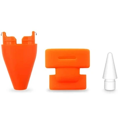 Obrázek sciuU Sada špiček + víčka kompatibilní s Logitech Crayon digitální kreslicí pero, náhradní příslušenství špička tužky kryt hrotů ochranný Combo pro Crayon, oranžová