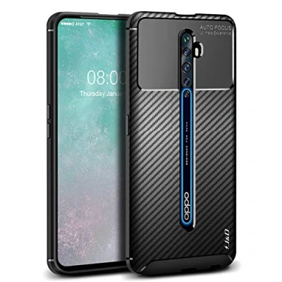 Obrázek J&amp;D Kompatibilní s Oppo Reno2 Z/Oppo F pouzdro, [vzor uhlíkových vláken] [Lehký] [Ochrana proti pádu] Nárazuvzdorné TPU Slim a odolné poškrábání měkké pouzdro [Není pro Reno2]