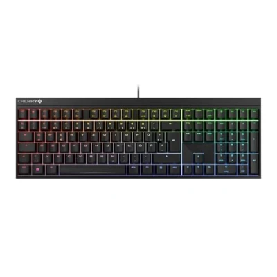 Obrázek CHERRY Mechanická herní klávesnice MX 2.0S, s RGB osvětlením, německé rozložení (QWERTZ), kabelové připojení, navrženo v Německu, spínače BROWN, černá