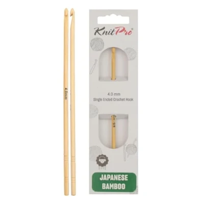 Obrázek KNITPRO 22503 Crochet Hook, Natural Bamboo, 12 x 0,4 cm