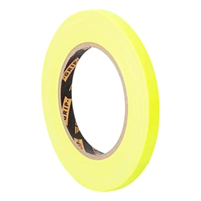 Obrázek GRIP Eventbasics GT PRO Spike Tape neonově žlutá Textilní páska 10 mm x 25 m Art značení kutilství