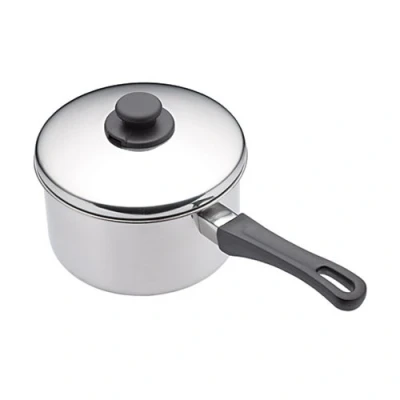 Obrázek KitchenCraft Extra hluboký hrnec na vaření s poklicí vhodný pro indukční varné desky, nerezová ocel, stříbrná, 1 cm 34,5 x 17,5 15