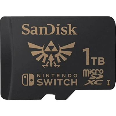 Obrázek SanDisk Paměťová karta microSDXC UHS I pro Nintendo Switch Zelda Edition 1 TB (U3, Class 10, 100 MB/s přenos, více místa na hry)