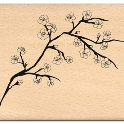 Obrázek Florilèges Design razítko FG111109 Scrapbooking Cherry Branch Béžová 8 x 10 2,5 cm