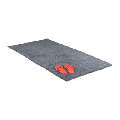 Obrázek Relaxdays Koupelnový koberec 80 x 150 cm, omyvatelná koupelnová předložka pro podlahové vytápění, šedá