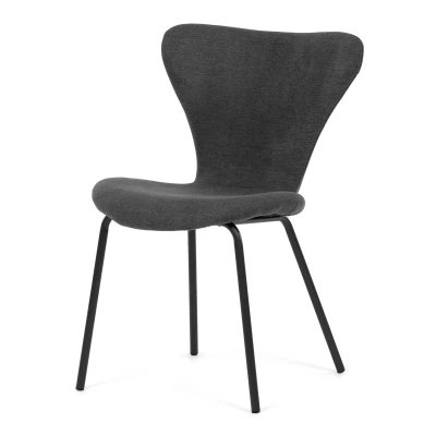 Obrázek Židle jídelní, šedá látka, nohy černý kov CT S8010 GREY2