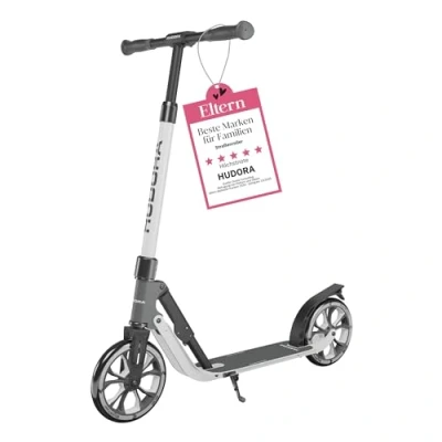 Obrázek HUDORA BigWheel® 205 Advanced Scooter komfortní hliníková koloběžka do 100 kg výškově nastavitelná a skládací pro děti/mládež dospělé