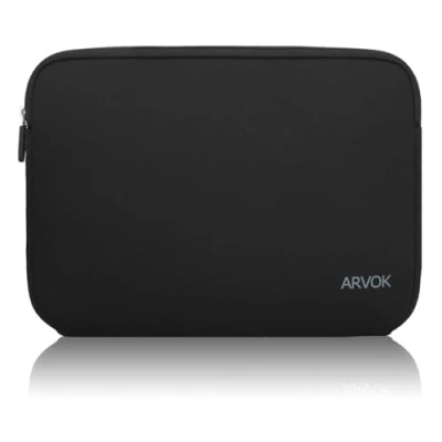 Obrázek Arvok taška na notebook, laptop, vodotěsné, neoprénové pouzdro netbook, ultrabook, obal notebook pro značky Acer/Asus/Dell/Fujitsu/Lenovo/HP/Samsung/Sony/Toshiba, černá, 39,62 cm (15,6&quot;)