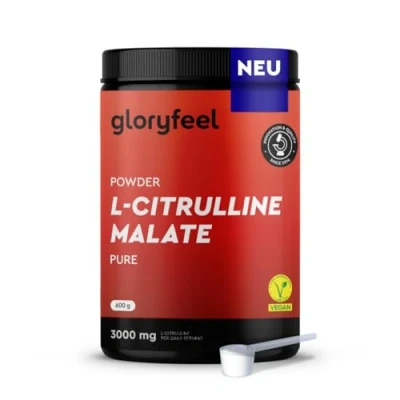 Obrázek L citrulin malát 2:1 prášek 600 g Vysoké dávky Pre Workout aminokyselina 4800 mg citrulinu malátu optimální rozpustnost a nejvyšší čistota laboratorně testováno, veganské bez přísad