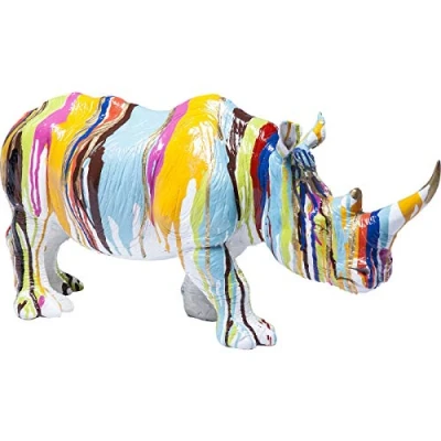 Obrázek Kare Design Deko Figur Rhino Colore, Mehrfarbig, Nashornmotiv, Kunststoff, Accessoire, Wohnzimmer, für Regale oder Sideboards, Skulptur, Dekoration, 26x55x17cm (H/B/T)
