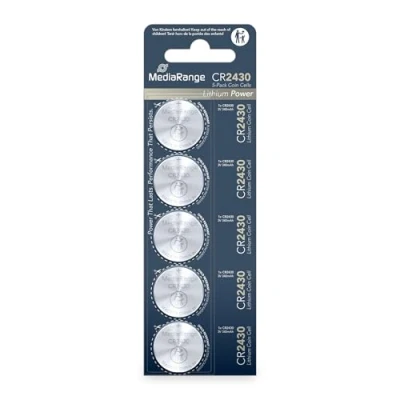 Obrázek MediaRange MRBAT137 knoflíková baterie Blister pistolovým CR2430 (3 V, 5 ks v balení)